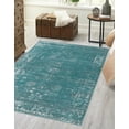 thumbnail image 3 of Unique Loom Sofia Collection Area Rug - Casino Bundle (5' 3" x 8' Rectangle Turquoise/Ivory), 3 of 9