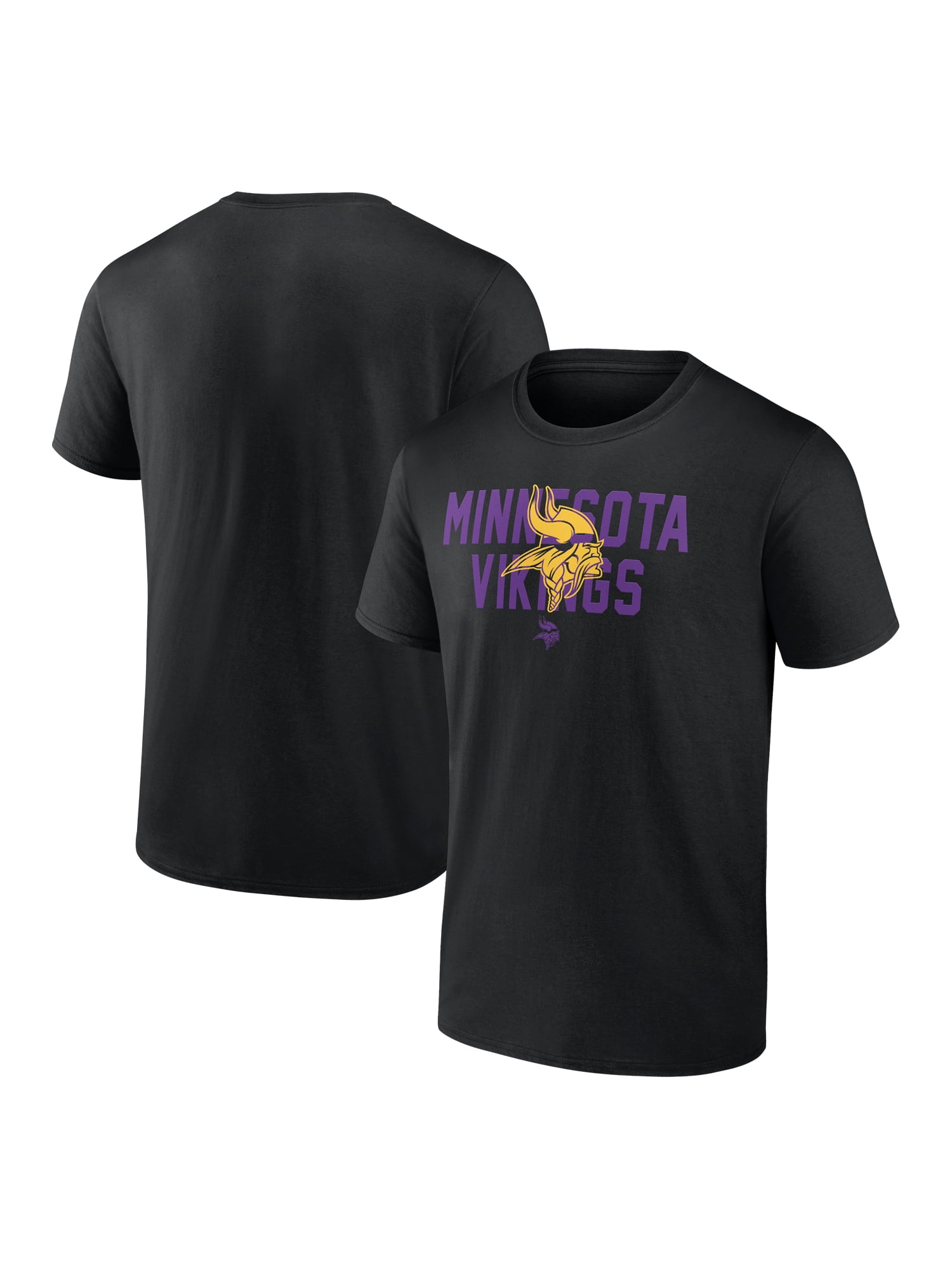NFL Minnesota Vikings Men's Cotton Black Short Sleeve T-Shirt