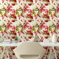 thumbnail image 2 of Ambesonne, Spring Garden Peel & Stick Wallpaper for Home, Orchids Pomegranates, 13"x100", Dark Pink Reseda Green, 2 of 5