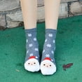 thumbnail image 2 of Ljudmp Women's Christmas Cotton Crew Socks Elastic Cute Funny Winter Warm Holiday Slipper Socks Grey, 2 of 6