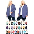 thumbnail image 6 of Women's Plus Size Casual Long Sleeve Drape Open Front Cardigan, 6 of 6
