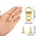 thumbnail image 2 of Monebena 50PCS Picture Hangers Kit with Screws Heavy Duty D Rings Picture Hanging Picture Hooks Plated Wire Kit Small D-Ring Hangers Single Hole Frame Hanger for Mirror Clock Artwork Picture Frame, 2 of 6