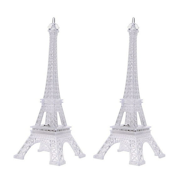 Lámpara LED nocturna creativa con forma de Torre Eiffel, lámpara de noche elegante para mesa, decoración de escritorio, 6x6x13cm, 2 uds.