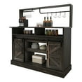 thumbnail image 6 of Uforic 52" Farmhouse Coffee Bar Cabinet,Barn Door, Wine Glass Rack, 5 Hooks, Sockets for Living Room, 6 of 8