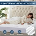 thumbnail image 5 of Westinghouse Electric Heated Mattress Pad with Dual Control, Sherpa Mattress Cover, 10 Heat Settings & 1-12-Hour Time Setting, 60“x 80", 5 of 8