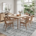 thumbnail image 3 of SIXHOME 5'x8' Area Rugs for Living Room Washable Rugs Boho Geometric Living Room Rug Moroccan Neutral Carpet Non Slip Soft Distressed Rugs for Bedroom Dining Room Office Modern Home Decor Black, 3 of 7