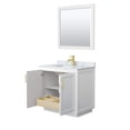 thumbnail image 3 of Wyndham Collection Miranda 36" Wood&Carrara Single Bathroom Vanity in White/Gold, 3 of 6