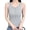Gray, variant on Womens Tank Tops Button Front Sleeveless Top Casual Basic Slim Fit Cami Tee Shirts