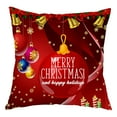 PEONAVET Christmas Pillow Covers 18x18 Inch, Cotton Throw Pillow Covers Set Cushion Case