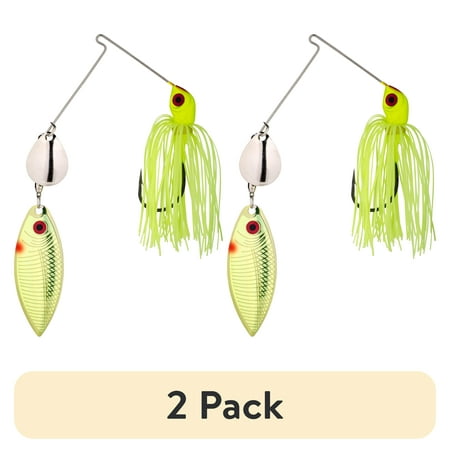 (2 pack) Strike King Red Eye 3/8 oz Spinnerbait Lure Chartreuse