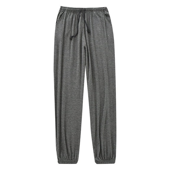 Mens Pajama Pants Pj Pants Male Home Trousers Closed Trousers Stretch Casual Loose Large Size Cool Trousers Pajama Bottoms Sleep Pants Grey 4XL