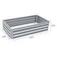 thumbnail image 4 of 3 ft. x 4 ft. Silver Planting Bed Raised Garden Bed Metal Garden Bed for Vegetable Flower Bed Kit, 4 of 5