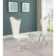 thumbnail image 3 of Crownie Cream/Silver Velvet Dining Chairs (Set of 2), 3 of 3