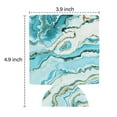 thumbnail image 3 of 2 Pcs Neoprene Beer Can Cooler Insulated Collapsible Beer Sleeve Marble Abstract Blue Soda Beer Can Covers for Birthday Party Wedding, 3 of 3