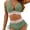 Green, variant on Women's High Waisted Bikini Sets Two Piece Tummy Control Swimsuit Color Block Bathing Suits