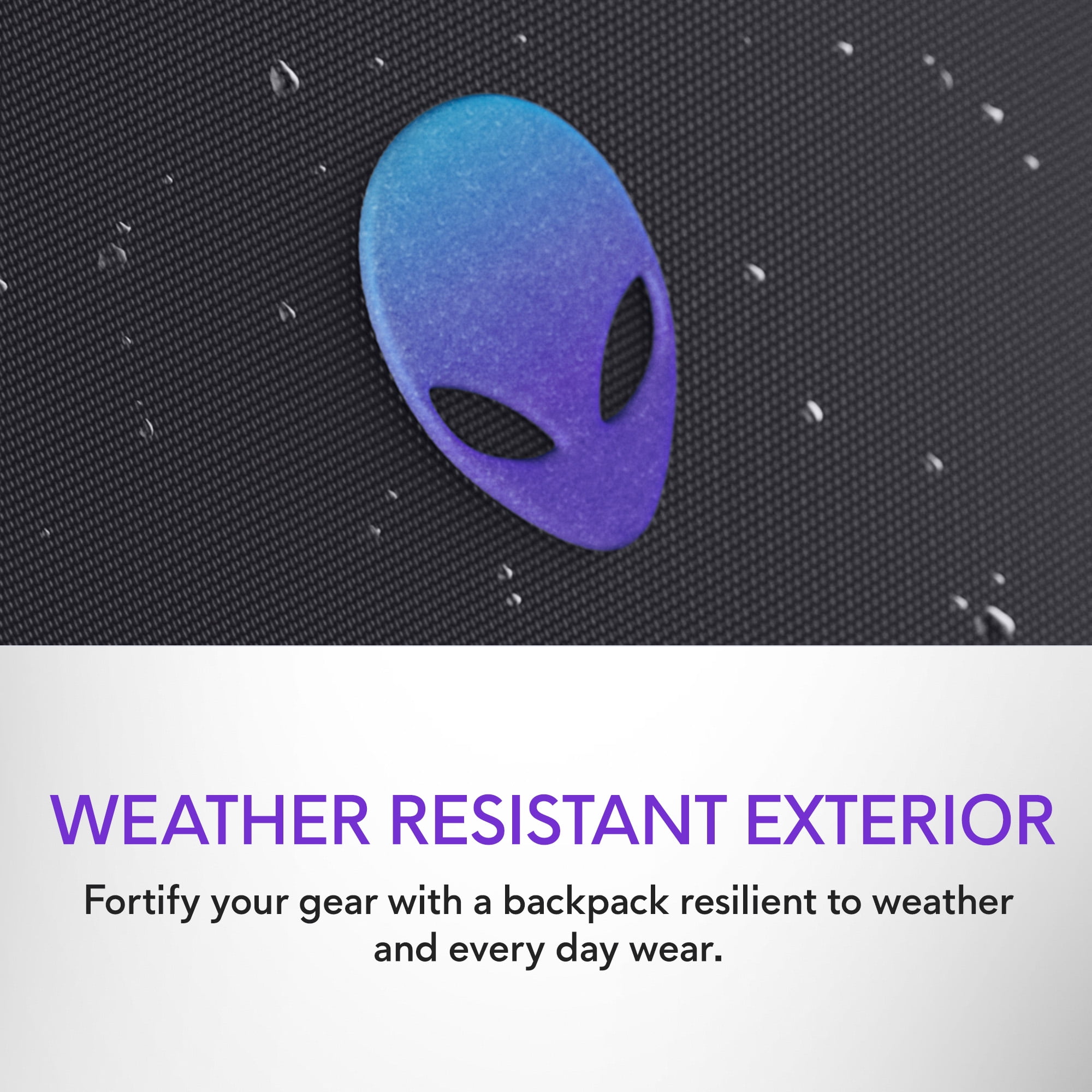 Alienware 18 Backpack AW7825P 28L Capacity Fabric Dirt Weather Water RFID Resistant Black