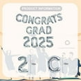 thumbnail image 2 of Graduation Balloons 16 Inch Silver Congrats Grad Balloons 16 Inch Silver 2025 Number Foil Balloons for 2025 Graduation Party Graduate Congratulations 2025 Congrats Grad Decorations, 2 of 12