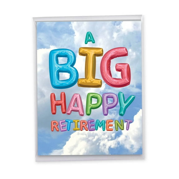 1 Big Retirement Card with Envelope (8.5 x 11 Inch) - Inflated Messages Retirement J5651ERTG-US