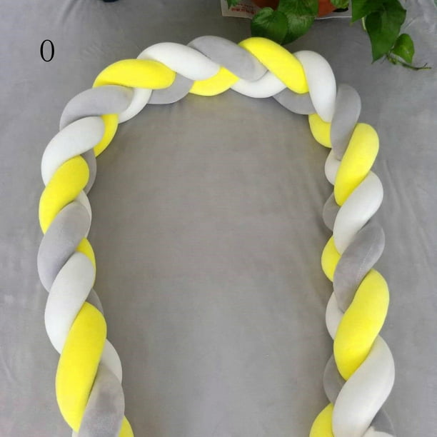 Baby Colorful Soft Knot Pillow Braided Crib Bumper Decorative