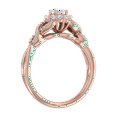 thumbnail image 2 of 1/2 Carat Prong Set Diamond Twisted Engagement Ring in 14K Rose Gold (Ring Size 6), 2 of 6