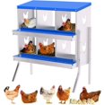 thumbnail image 2 of Poulailler à 6 Trous avec Ventilation, Nichoir en Acier Galvanisé pour Poules et Canards, 2 of 7
