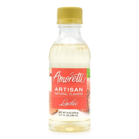 Amoretti - Natural Lychee Artisan Flavor Paste 8 oz - Perfect For Pastry, Savory, Brewing, and more, Preservative Free, Vegan, Gluten Free, Kosher Pareve, No Artificial Sweeteners, Highly Concentrated