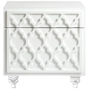 Posh Living Lydia Modern 1-Drawer Nightstand in White
