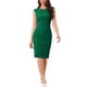 thumbnail image 1 of Vestido de tubo sin mangas para mujer Inspire Chic, vestido profesional de oficina, XS, verde oscuro, 1 of 5
