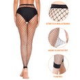thumbnail image 2 of Medias de rejilla negras, 3 pares de medias altas de rejilla sexy, medias de rejilla de cintura para mujer, medias elásticas de moda para mujer, uso diario, 2 of 7