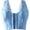 Blue, variant on IROINNID Women's Bras Full Coverage Solid Underwear Thin Large Size No Sponge No Steel Ring Sexy Breathable Anti-Sagging Bunny Cup Underwear