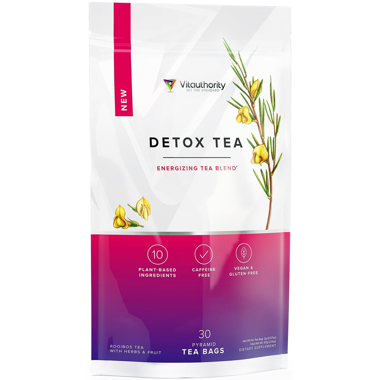 Vitauthority Detox Tea AllNatural Bloating Relief Weight Loss Detox