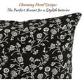 thumbnail image 2 of Floral Pillow Covers Vintage Flower Cushion Covers Rustic Grand Millennial Style Pillow Cases for Throw Pillows Home Decor for Sofa Couch Bed 18”x18” Set of 2 Black and White Botanical Design, 2 of 9