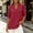 Red, variant on Women's Summer Shirts Casual Loose V-Neck Fixed Roll Cuff Short Sleeve Solid Color Blouses Lightweight cotton Linen Curved Hem Short Tops for Office Daily Wear