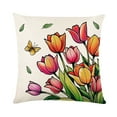 thumbnail image 1 of Spring Throw Pillow Covers 45X45CM Happy Spring Decorative Pillow Cover Soft Square Pillow Cover Home Outdoor Decoration For Sofa B, 1 of 5