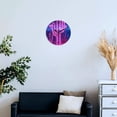 thumbnail image 4 of Silent Wall Clock 34cm/13.39in Round Wall Clock Neon Cactus Desert Hanging Clock for Home Living Room Bedroom Kitchen Non Ticking Battery Operated Living Room Mute Clock, 4 of 5