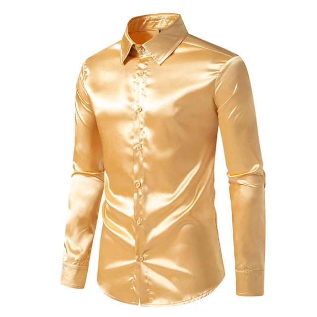 DPTALR Hommes Casual Complet Col Rabattu Bouton Chemise à Manches Longues Chemisier