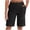 Black, variant on VBVC Women's Elastic Waist Pull-On Bermuda Shorts , Stretchy Knee Length Shorts For Women , Ladies' Lightweight Straight Leg Shorts with Pockets,Black,S-3XL
