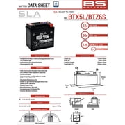 BS Battery BTX5L Battery