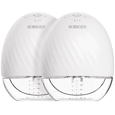 Horigen 2267A Double White Electric Wearable Breast Pump  Lower Noise Hands Free Portable Automatic