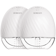 Horigen 2267A Double White Electric Wearable Breast Pump Lower Noise Hands Free Portable Automatic
