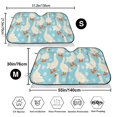 thumbnail image 3 of Kdxio White Geese and Flower Print Windshield Sun Shade,UV Rays and Sun Heat Protection,Sunshade for Car Windshield,Car Shade Front Windshield - Small, 3 of 6