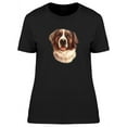 thumbnail image 1 of Cute Watercolor St Bernard Dog T-Shirt Women -Image by Shutterstock, Female Large, 1 of 2