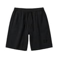 thumbnail image 6 of Afuyipoi ​Men's 5-inch Inseam Wide-Leg Shorts Lightweight Breathable Training Shorts, Trendy Letter Print Athletic Shorts with Drawstring Waist Black Size L, 6 of 6