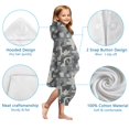 thumbnail image 7 of Pixel Gray Camo Digital Pattern Hooded Bath Towel，50"x30" for Ages 3 To 12 Kids, Quick Dry Lightweight Soft Microfiber Hood Beach Towel Cover Up for Kids, 7 of 7
