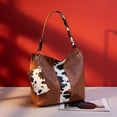 thumbnail image 4 of Montana West Purses for Women Hobo Shoulder Handbags with Zipper, Cow Print-Brown, 4 of 7
