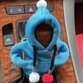 thumbnail image 4 of Funda Para Palanca De Cambios De Coche Con Capucha Sudadera con capucha para palanca de cambios de coche, divertida camisa con perilla de cambio de marchas (bola de piel azul), 4 of 7