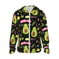 thumbnail image 2 of Uemuo Avocado Work Out Pattern Women's Full Zip UPF 50+ Sun Protection Hoodie Jacket Long Sleeve Sun Shirt Hiking Outdoor Performance with Pockets-Large, 2 of 9