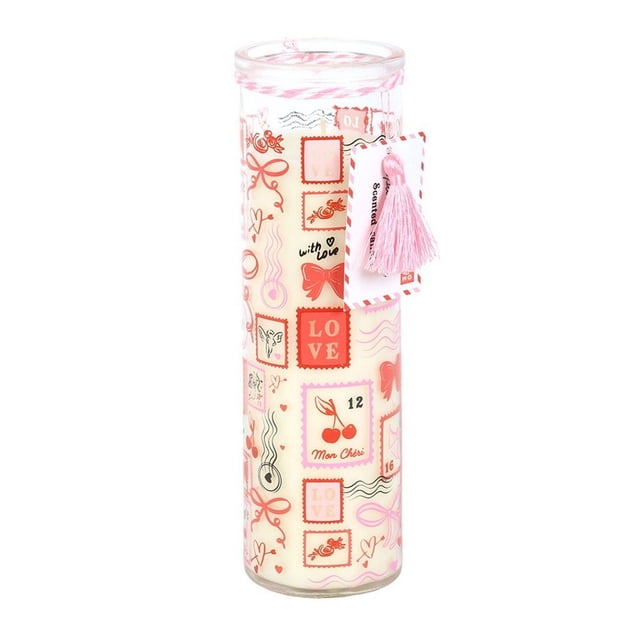 Something Different Rose Stamp Valentine Tube Candle