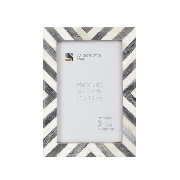 Handicrafts Home Decorative Picture Frame Modern Wall and Table Mount Photo Frame 4x6 inches, Grey