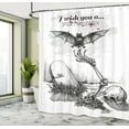 thumbnail image 5 of Ambesonne Halloween Shower Curtain, Skull Zombie, 69"Wx84"L, Black White, 5 of 5